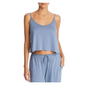 NATURAL SKIN Intimates Blue Cut Out Back Cami Trim Sleep Shirt Pajama Top XL